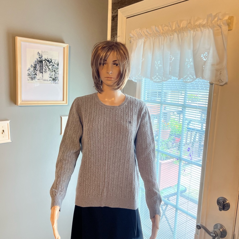 Izod Cable Knit Sweater SZ LG‎